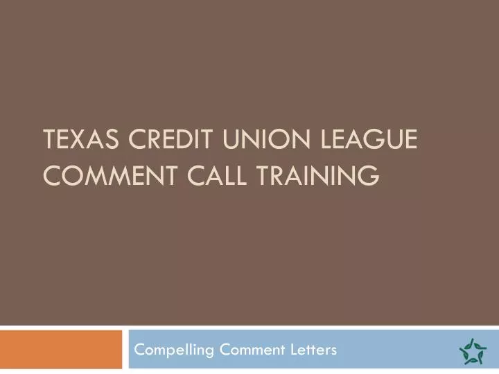 texas credit union league comment call training