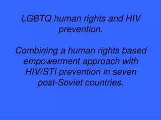 Human Rights and HIV