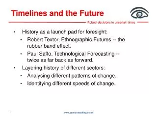 History as a launch pad for foresight: