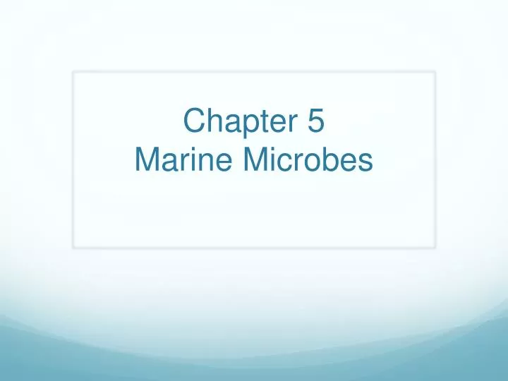chapter 5 marine microbes