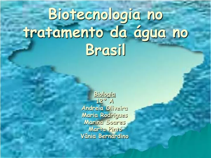 biotecnologia no tratamento da gua no brasil