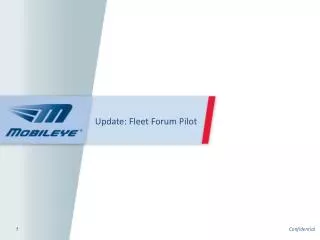 Update: Fleet Forum Pilot