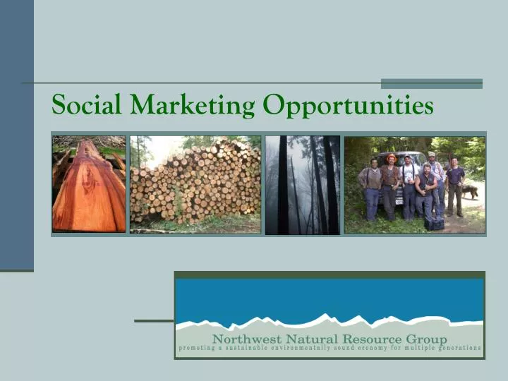 social marketing opportunities