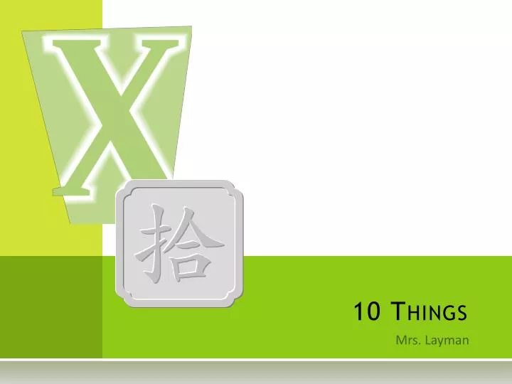 10 things
