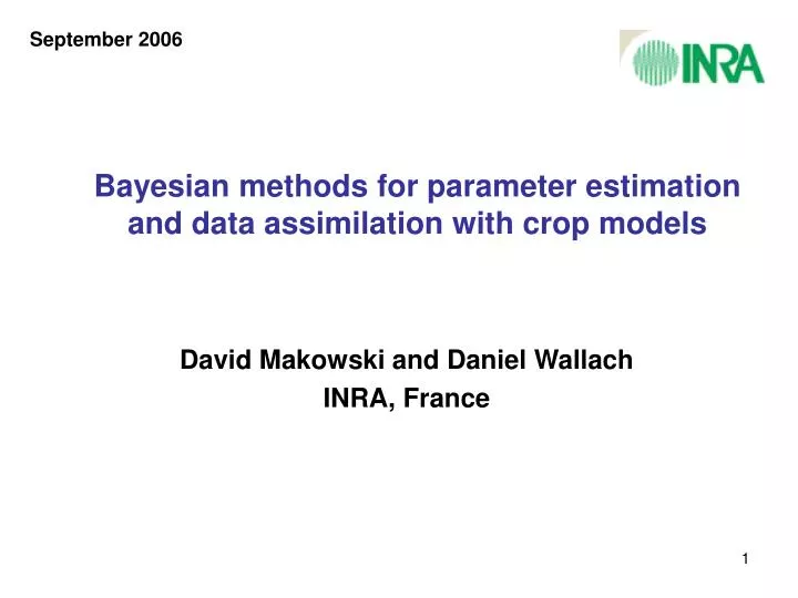 bayesian methods for parameter estimation and data assimilation with crop models