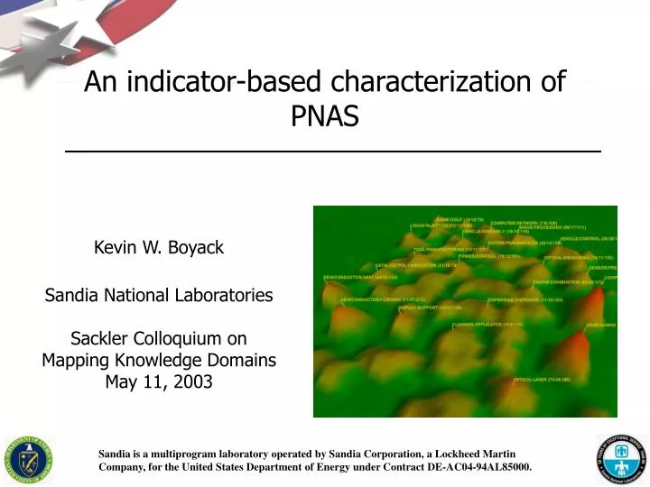 an indicator based characterization of pnas