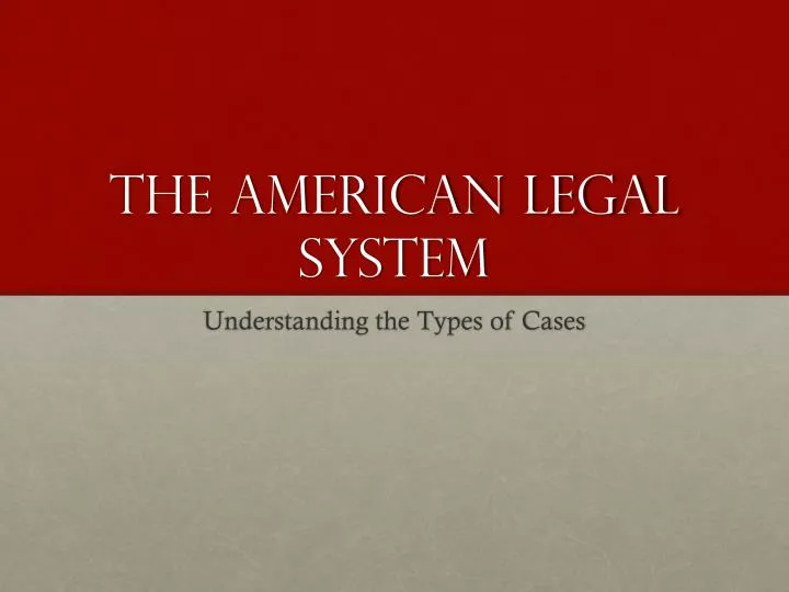 the american legal system