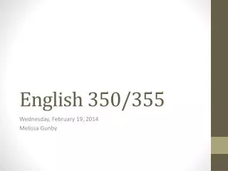 English 350/355