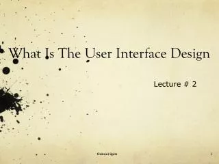 What Is The User Interface Design