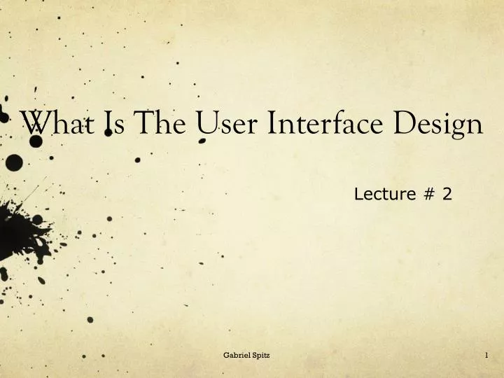 what is the user interface design