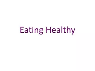 eating healthy