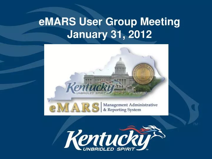 emars user group meeting january 31 2012