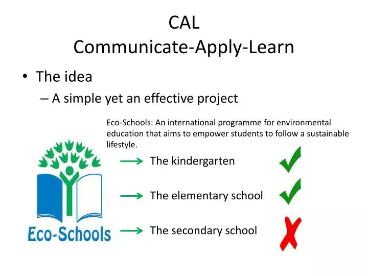 cal communicate apply learn