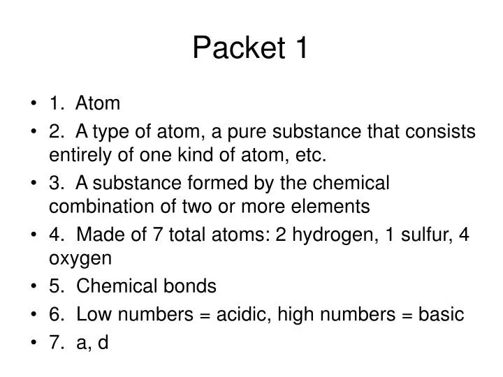 packet 1
