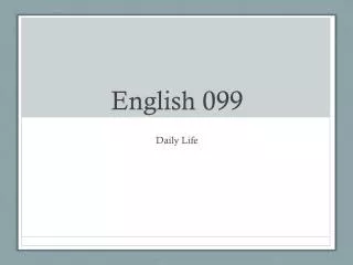 English 099