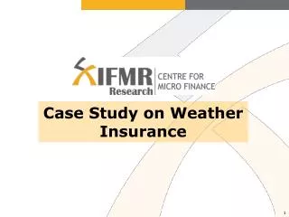 Case Study on Weather Insurance