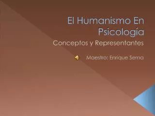 el humanismo en psicolog a