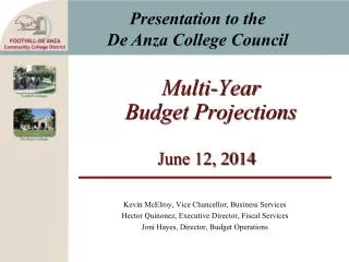 Multi-Year Budget Projections