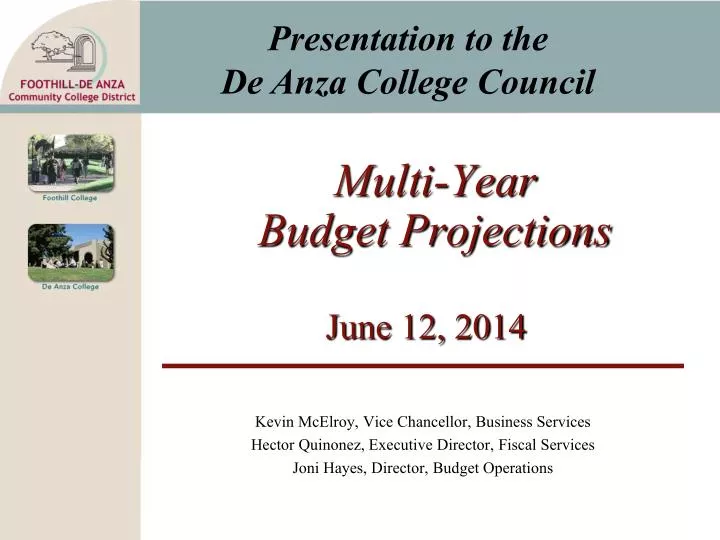 multi year budget projections