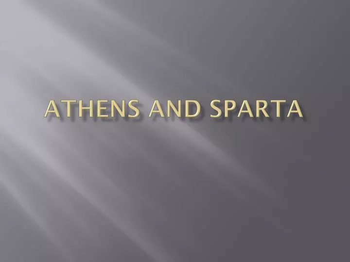 athens and sparta