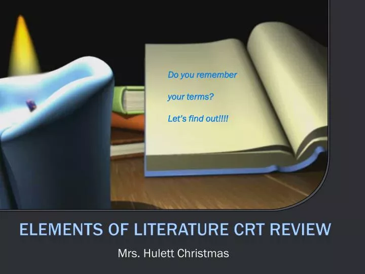 elements of literature crt review