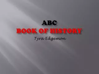 ABC Book of History