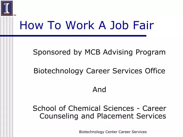 how to work a job fair