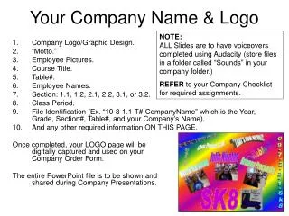Your Company Name &amp; Logo