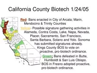 California County Biotech 1/24/05