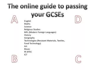 The online guide to passing your GCS E s