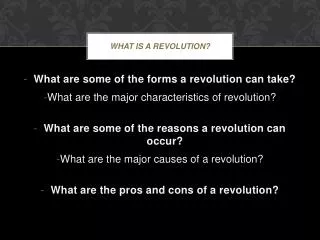 What is a Revolution?