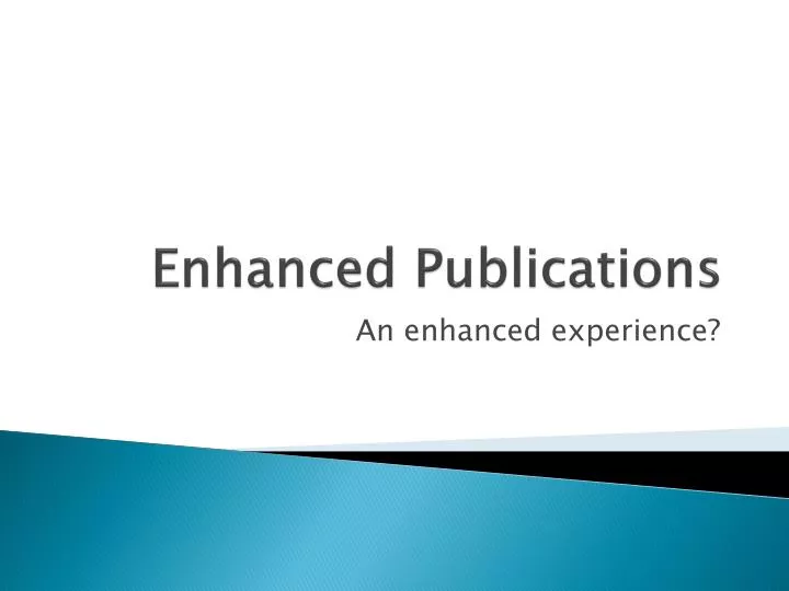 enhanced publications