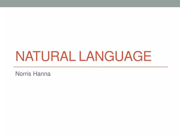 natural language
