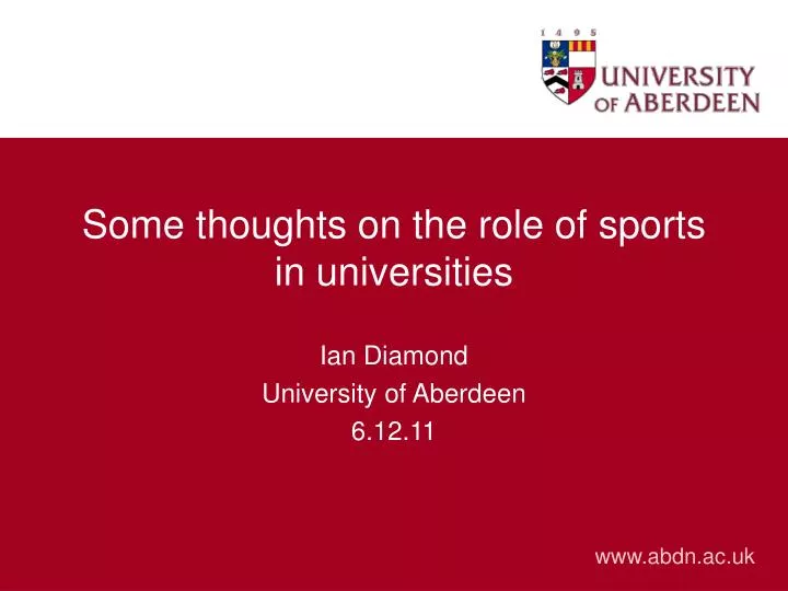some thoughts on the role of sports in universities
