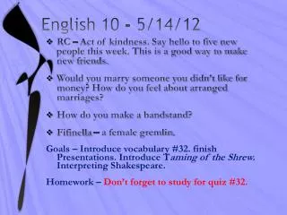 english 10 5 14 12