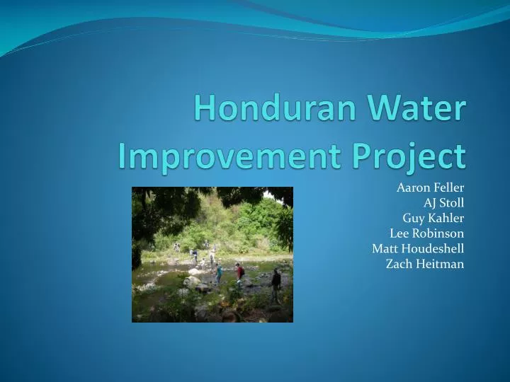 honduran water improvement project