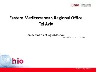 Eastern Mediterranean Regional Office Tel Aviv Presentation at AgroMashov