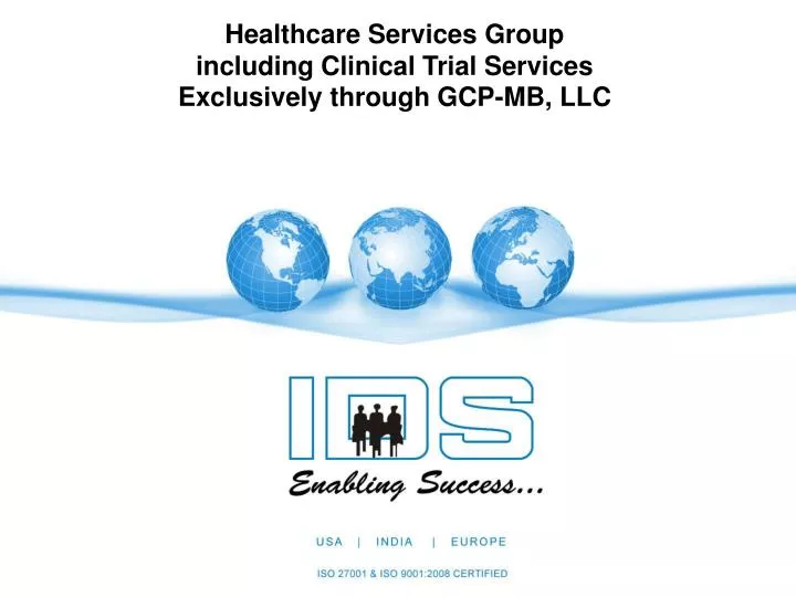 healthcare services group including clinical trial services exclusively through gcp mb llc