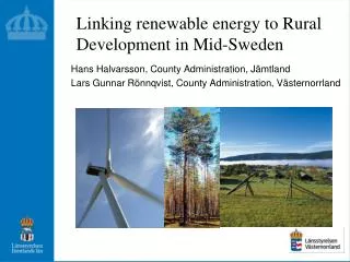 Linking renewable energy to Rural Development in Mid-Sweden