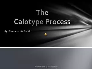 The Calotype Process