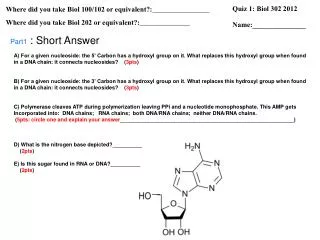 D) What is the nitrogen base depicted?__________ ( 2pts )