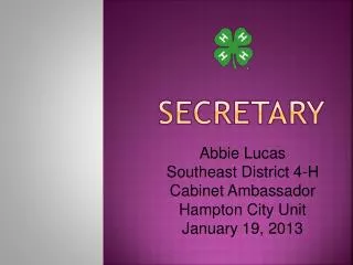secretary