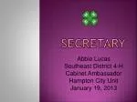 Secretary - slide 1