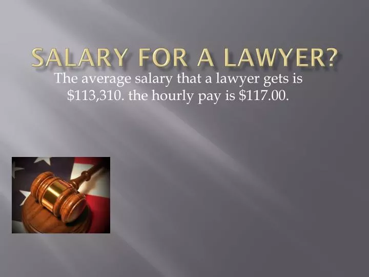 salary for a lawyer