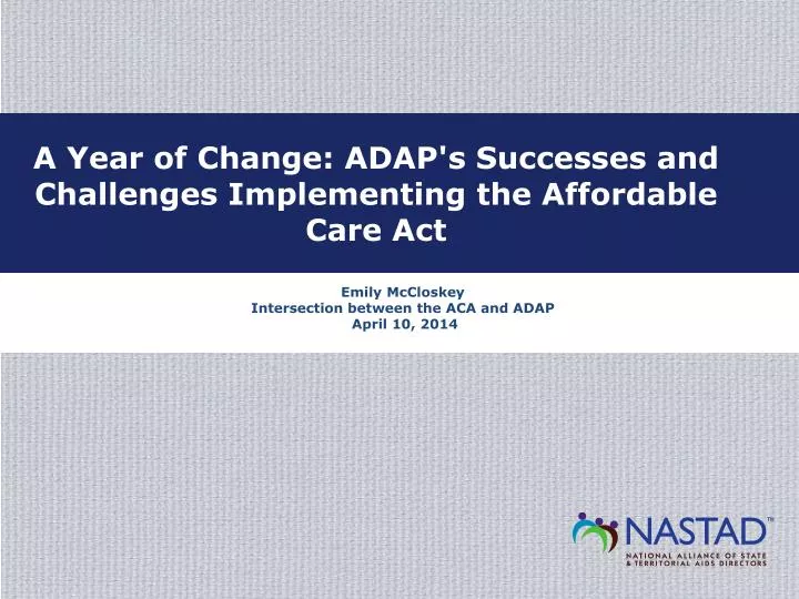 emily mccloskey intersection between the aca and adap april 10 2014