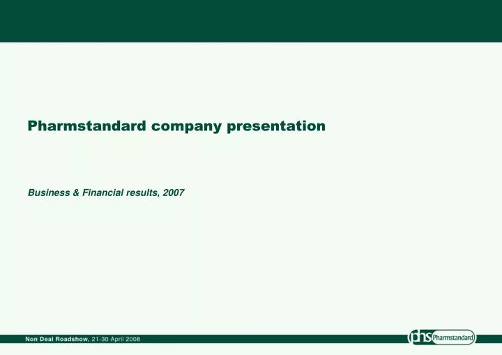 pharmstandard company presentation