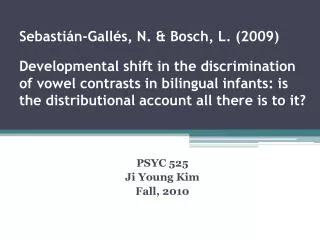 PSYC 525 Ji Young Kim Fall, 2010