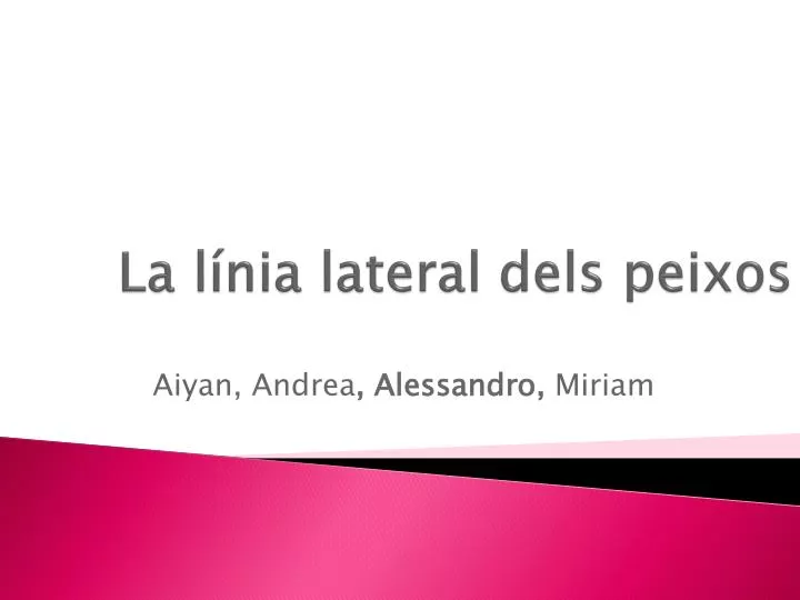 la l nia lateral dels peixos