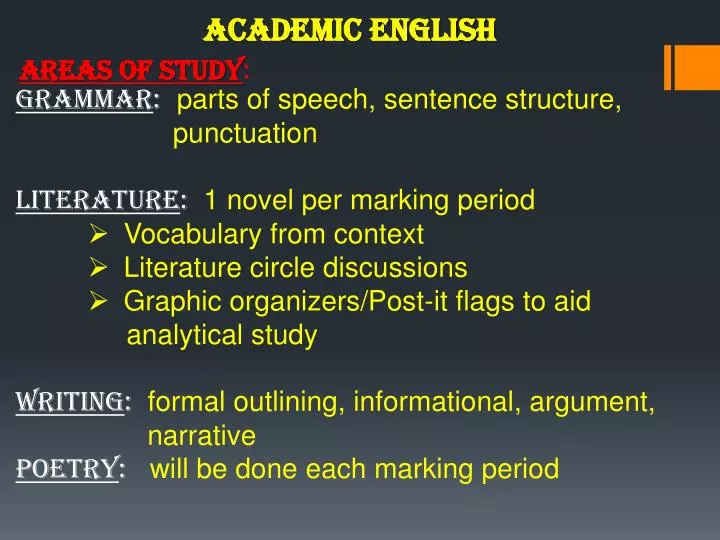 academic english