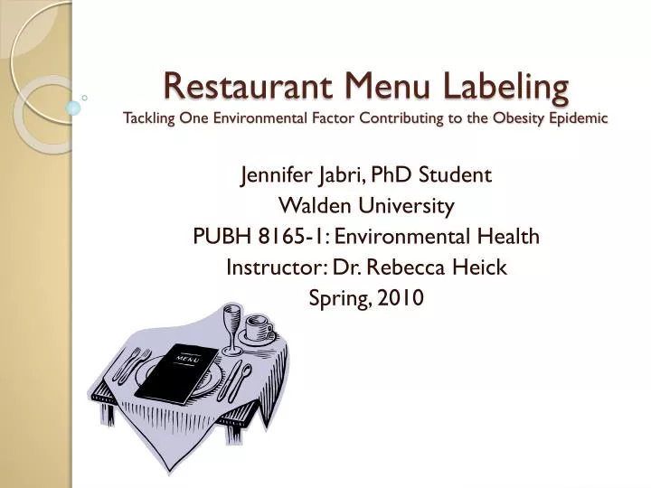 restaurant menu labeling tackling one environmental factor contributing to the obesity epidemic